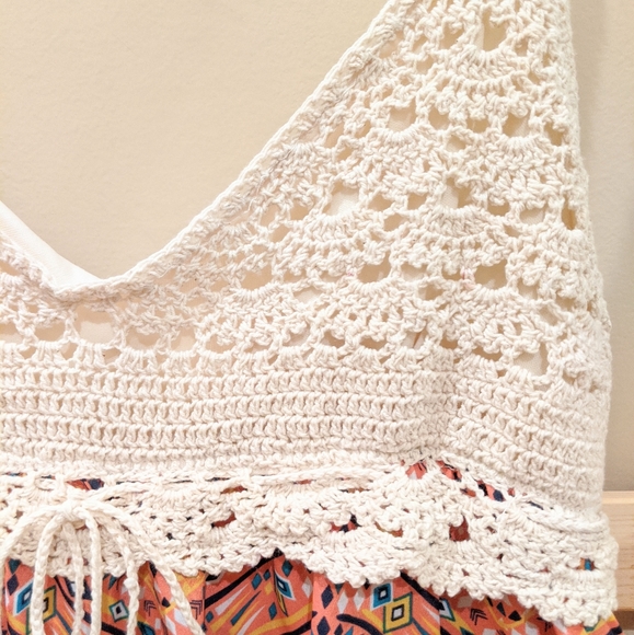 Love, Fire crochet printed maxi dress - Picture 4 of 8